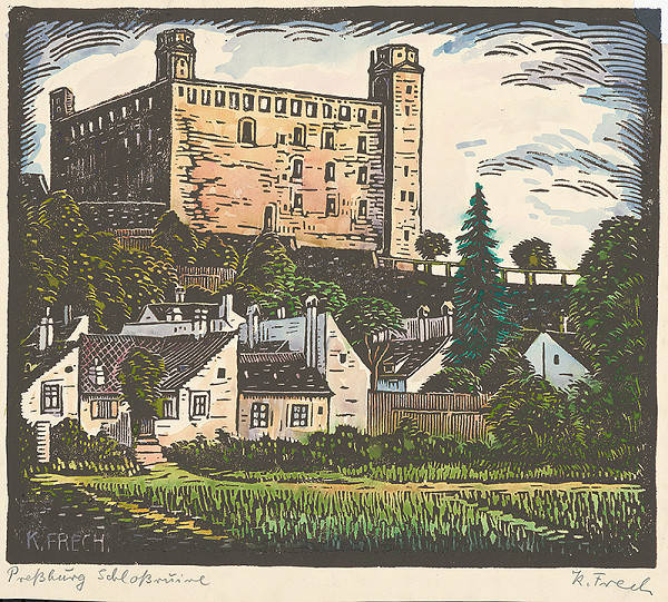 Karol Frech – Bratislavský hrad zo severozápadu 