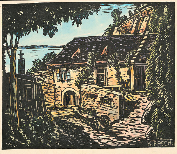 Karol Frech – Starý dom pri Dunaji v Bratislave 