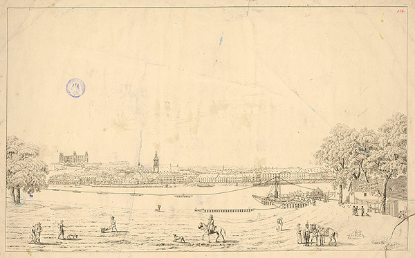 Jozef Anton Lántz – Bratislava v 19. storočí - pohľad z juhu 