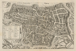 Matthäus Merian – Opevnenie Augsburgu 