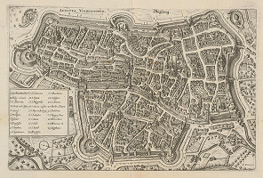Matthäus Merian – Opevnenie Augsburgu 