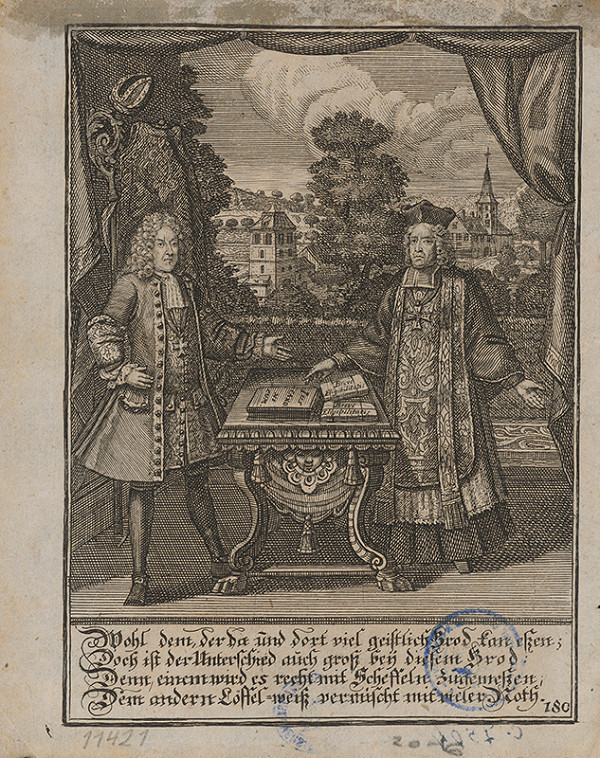 Stredoeurópsky grafik z 1. polovice 19. storočia – Jurista a kňaz 