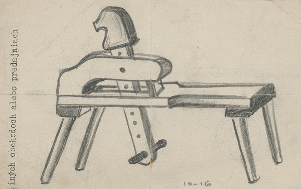 Stredoeurópsky grafik z 20. storočia – Ľudový pracovný stolík 