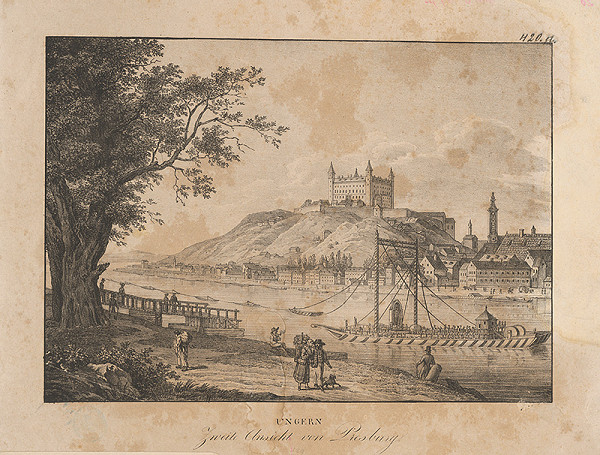 Stredoeurópsky grafik z prelomu 19. - 20. storočia – Bratislava z juhu 