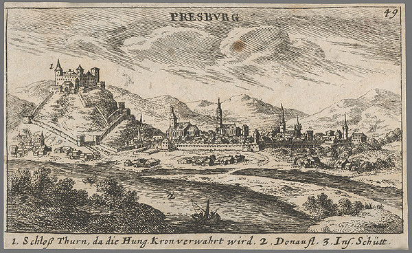 Jacob von Sandrart – Bratislava z juhu 