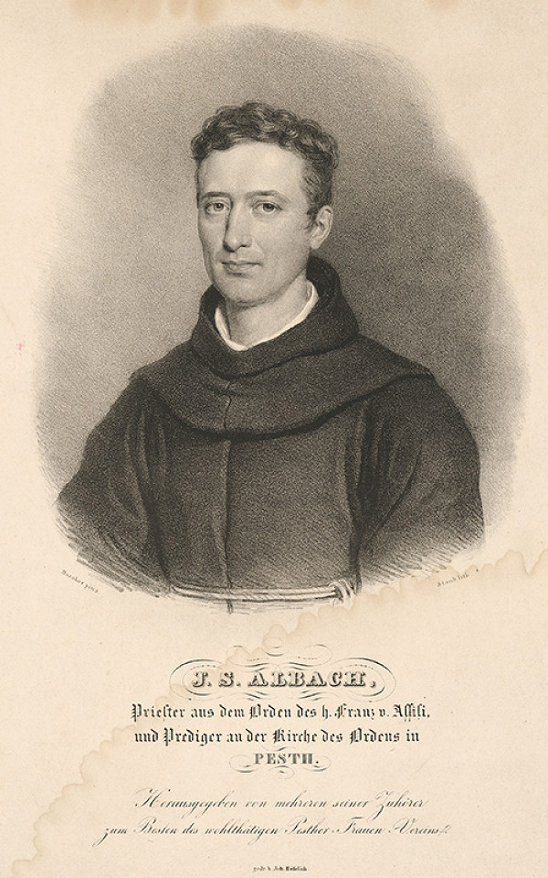 Miklós Barabás – Portrét J.S. Albacha-mních 