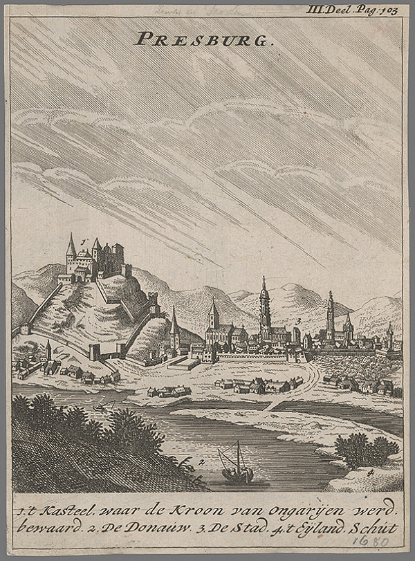 Stredoeurópsky grafik zo 17. storočia – Pohľad na Bratislavu v 17. storočí 