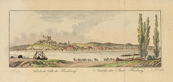 Stredoeurópsky grafik z 18. storočia – Pohľad na Bratislavu 