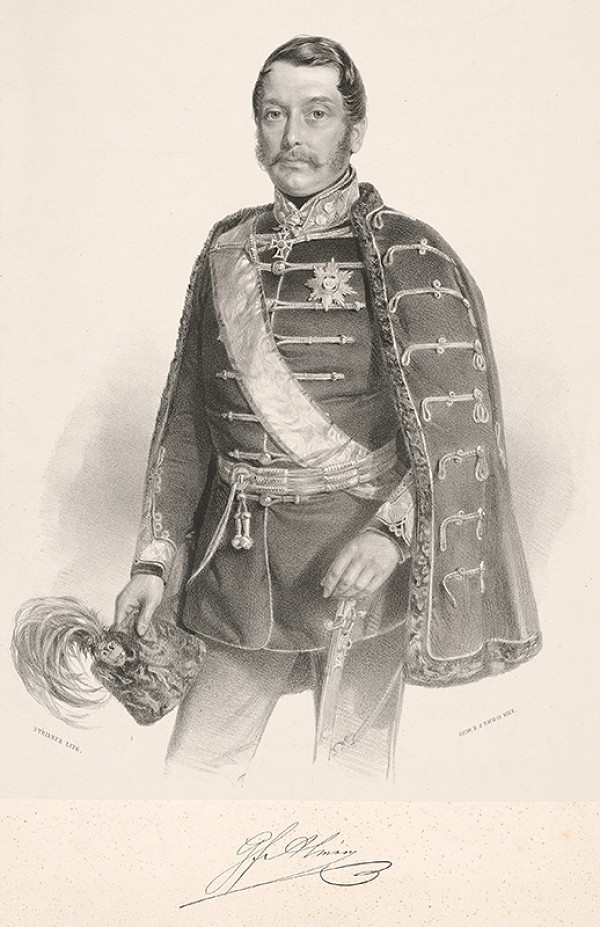 August Strixner – Portrért grófa Álmásyho 