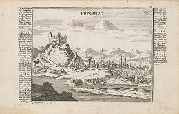 Johann Georg Bodenehr – Pohľad na Bratislavu z juhu 