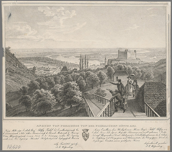 Ignaz Josef Weissenberg – Pohľad na  Bratislavu z Koliby 