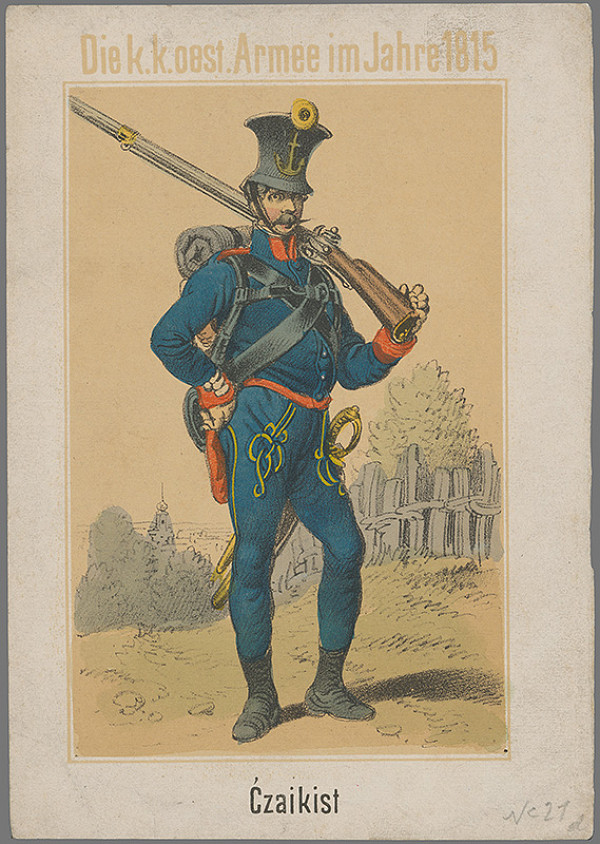 Stredoeurópsky grafik z 1. polovice 19. storočia – Vojak 