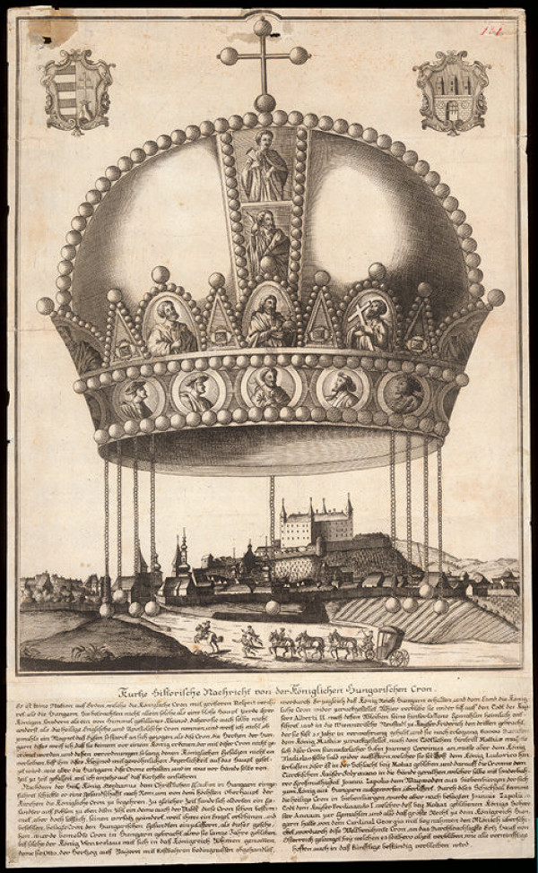 Stredoeurópsky grafik z 18. storočia – Uhorská koruna 