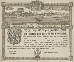 Gottfried Prixner – Cechový list bratislavských ihlárov 