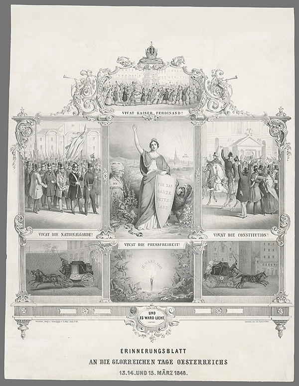Franz Wolf – Pamätná listina na slávny deň Rakúska 15.3. 1848 
