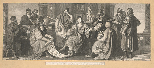 Giuseppe Marastoni, Károly Lotz – Kráľ Matej v kruhu svojich umelcov a vedcov