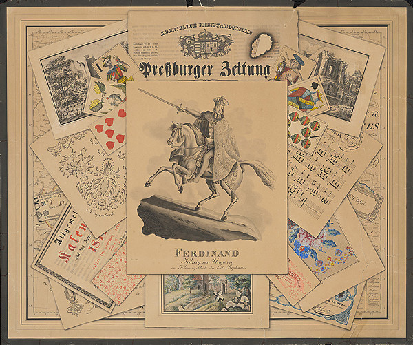 Stredoeurópsky grafik z 1. polovice 19. storočia – Pamätný list na kráľa Ferdinanda 