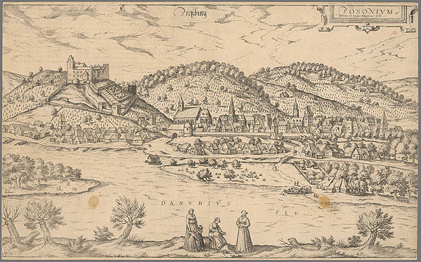 Franz Hogenberg, Joris Hoefnagel – Bratislava v 16. storočí - pohľad z juhu 