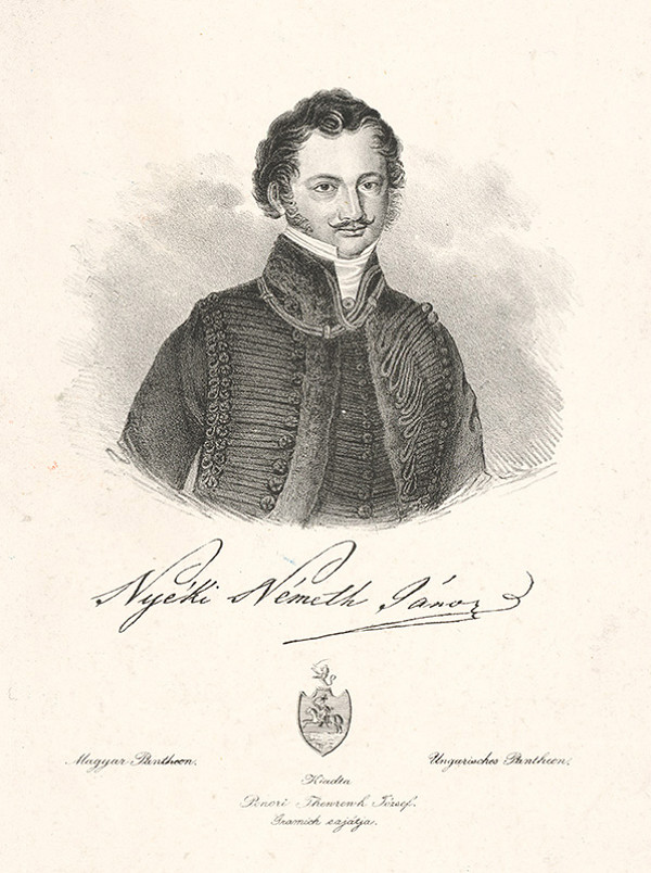 Stredoeurópsky grafik z 19. storočia – Portrét Jánoša Németha Nyékiho 