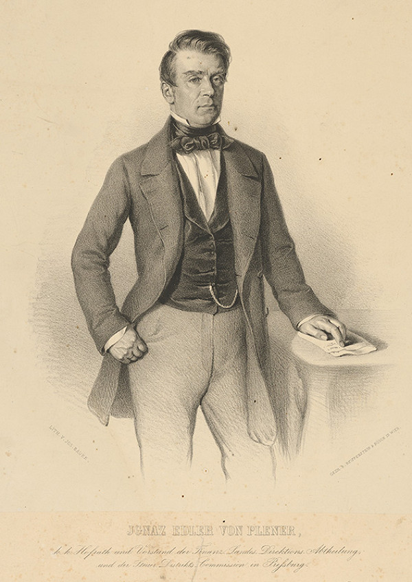 Joseph Anton Bauer – Portrét Ignáca Edlera von Plenera 