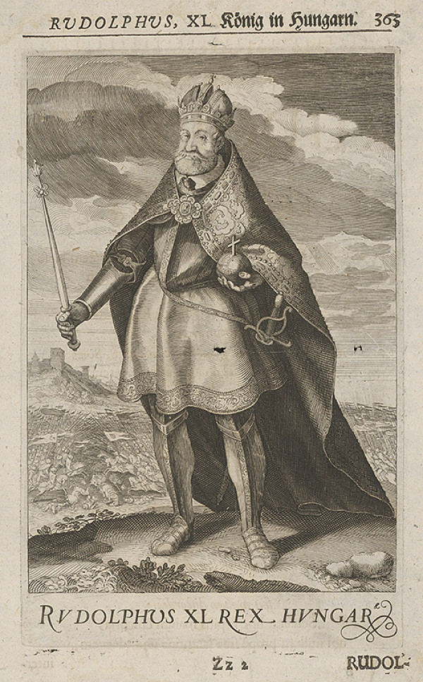 Stredoeurópsky grafik z 18. storočia – Portrét Rudolfa II. 