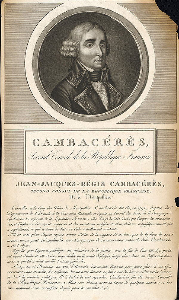 Stredoeurópsky grafik z 18. storočia – Portrét Jána Jakuba Cambacéresa 