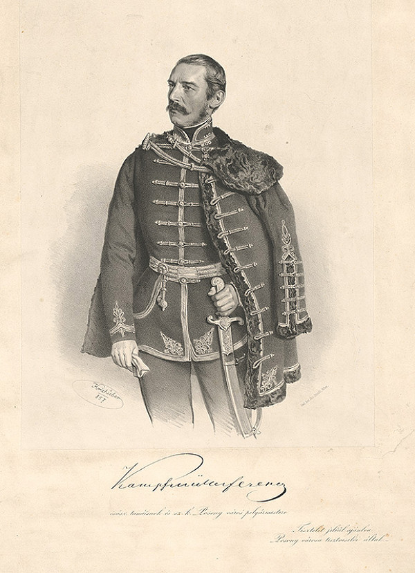 Joseph Kriehuber – Portrét Františka Kampfmüllera 