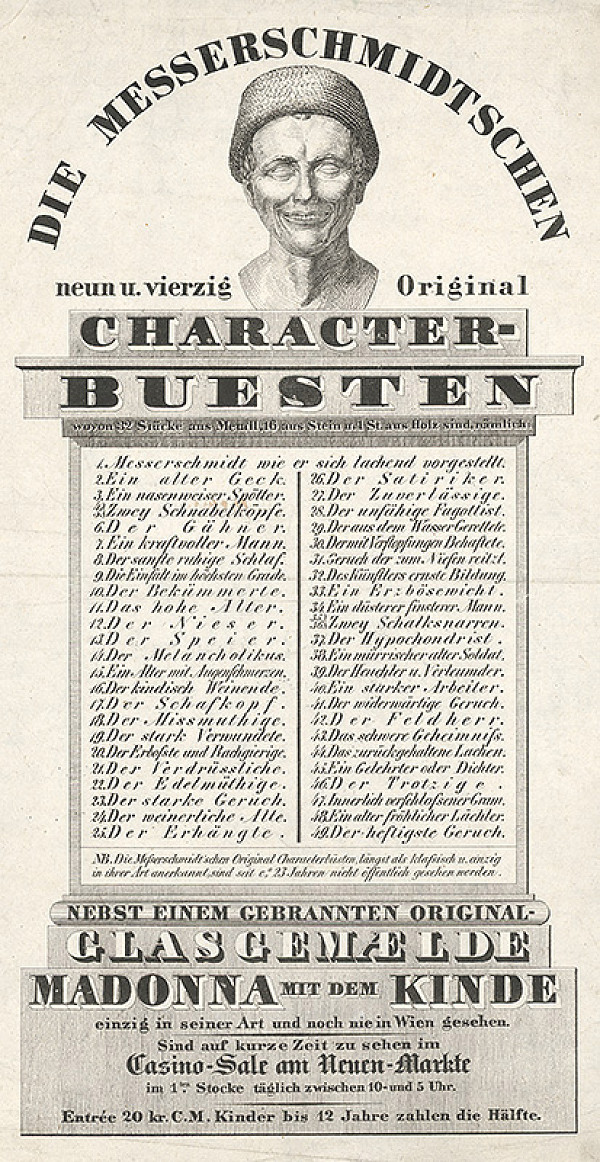 Stredoeurópsky majster z 2. polovice 19. storočia – Plagát Messerschmidtovej výstavy 