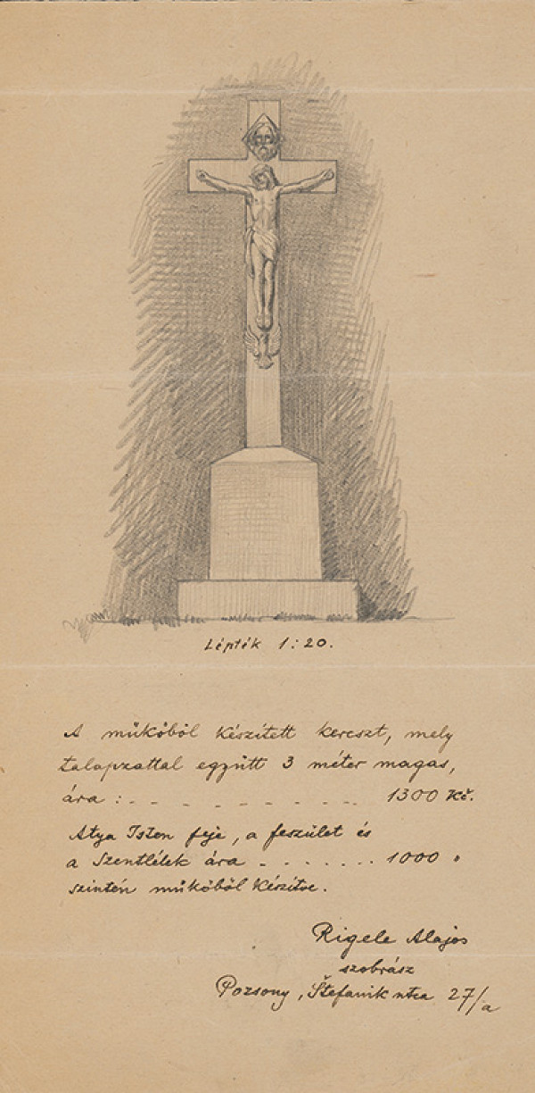Alojz Rigele – Návrh na kríž 