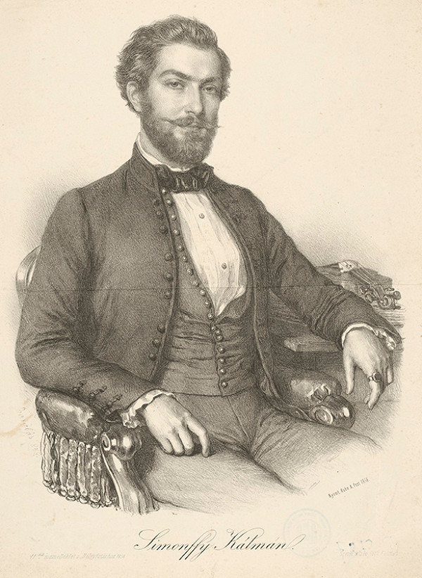 Miklós Barabás – Portrét Kolomana Simonffyho 