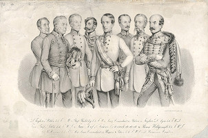 Josef Lanzedelly st. – Mladý František Jozef I. so svojimi generálmi 