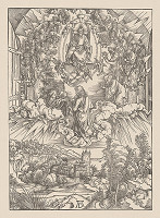 Albrecht Dürer – Výjav z Apokalypsy - Prijatie sv. Jána v nebi - list č. 3 list s 24 starcami 