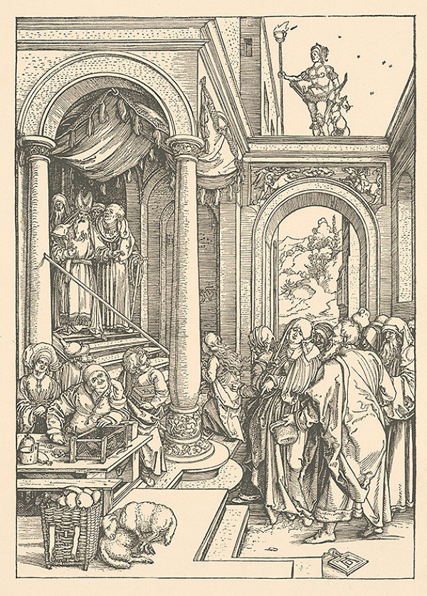 Albrecht Dürer – Uvedenie Márie do chrámu (5) 