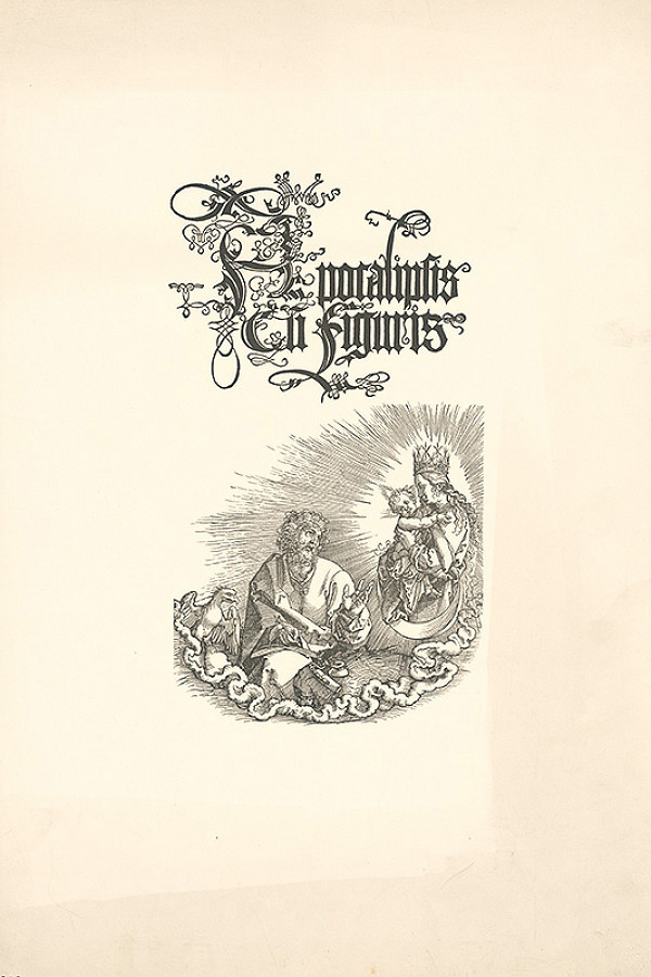 Albrecht Dürer – Titulná strana z latinskej edície Zjavenie sv. Jána z roku 1511 