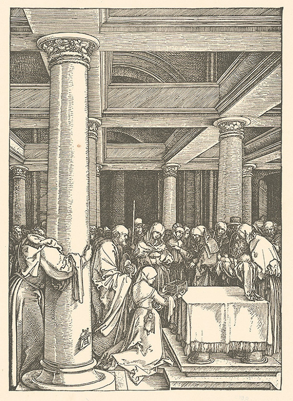 Albrecht Dürer – Predstavenie Krista v chráme (12) 