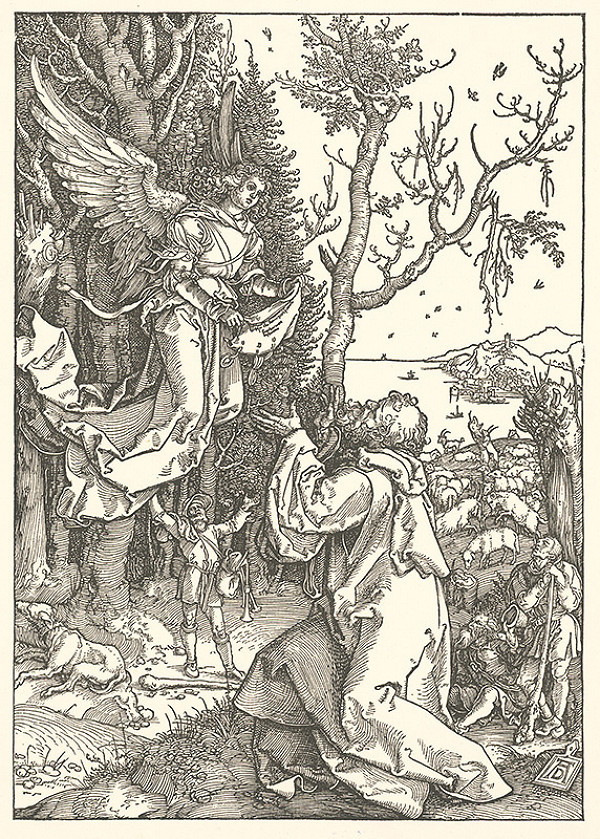 Albrecht Dürer – Zjavenie anjela Joachimovi (2) 