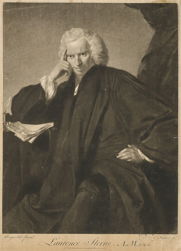 Joshua Reynolds, E. Fisher – Portrét Laurenca Sterna 