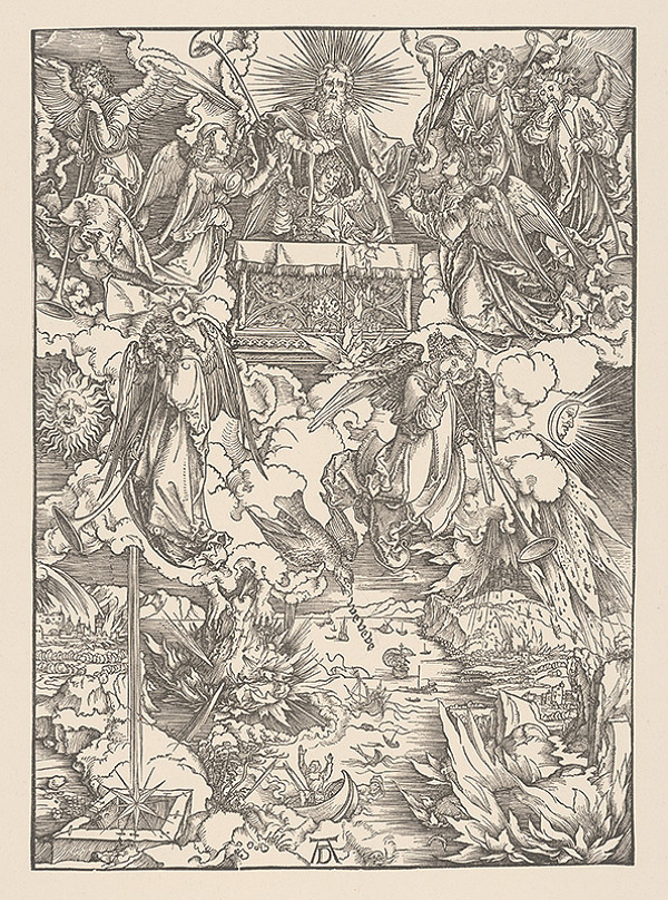 Albrecht Dürer – Ohnivý dážď a sedem anjelov 