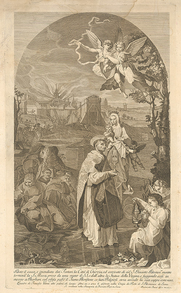 Raimondo Jaucci, Francesco Vanni – Svätý Hyacint na úteku z dominikánskeho kláštora v Kyjeve 