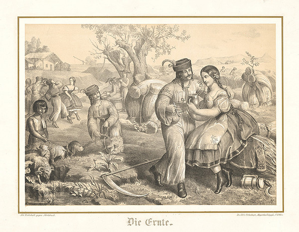 Stredoeurópsky grafik z 2. polovice 19. storočia – Žatva 