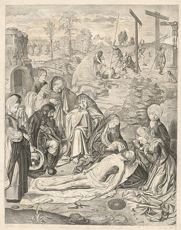 Jans Geertgen tot Sint, Theodor Matham – Oplakávanie Krista 