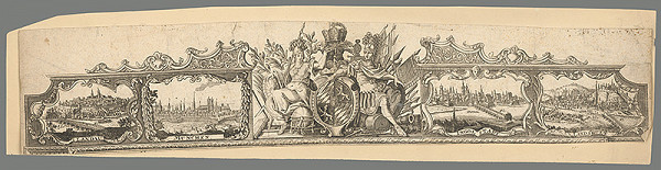 Nemecký grafik z 19. storočia – Pohľad na nemecké mestá 