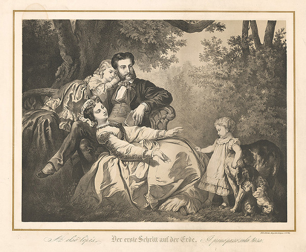 Stredoeurópsky grafik z 19. storočia – Prvý krok na zemi 