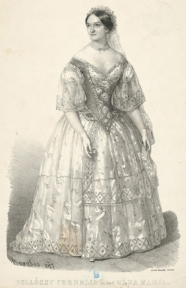 Miklós Barabás – Portrét Kornelie Hollossyovej 