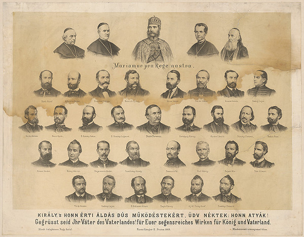 Stredoeurópsky grafik z 1. polovice 19. storočia – Ďakovná listina maďarským národovcom 