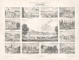 Antal József Strohmayer, Johann Höfelich, C.F. Wigand – Pohľad na Bratislavu z juhu a jej mestské interiéry 