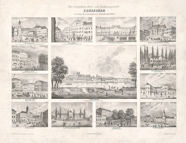 Antal József Strohmayer, Johann Höfelich, C.F. Wigand – Pohľad na Bratislavu z juhu a jej mestské interiéry 