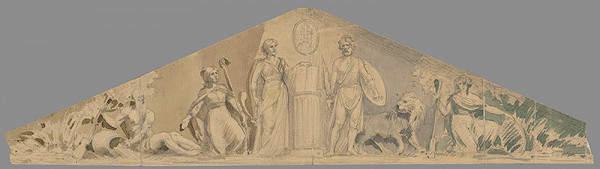 Alojz Rigele – Kresba podľa A.Maulpertscha na štíte Primaciálneho paláca v Bratislave 