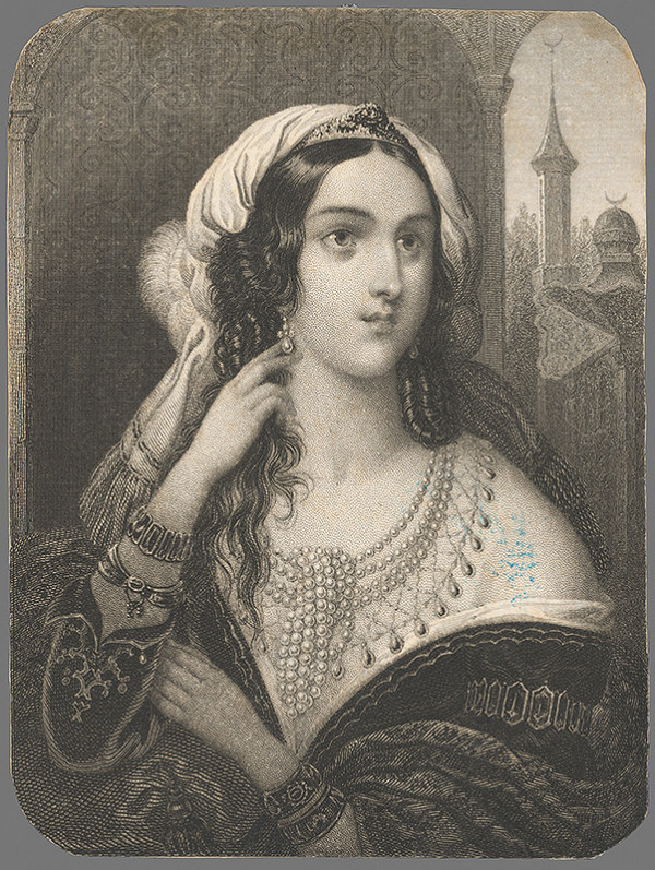 Stredoeurópsky grafik z 1. polovice 19. storočia – Podobizeň tureckej dámy 