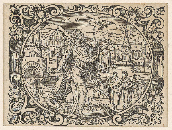 Stredoeurópsky grafik z 2. polovice 17. storočia – List z Biblie-svätec 